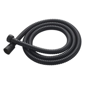 Tubo doccia nero t.b.t., flessibile e resistente.