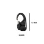 Moschettone nero t.b.t. di dimensioni 63 x 34 mm per tenditori e fissaggi.