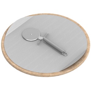 Pietra per pizza Campingaz con piastra in acciaio inox e rotella tagliapasta per grill.