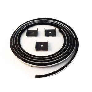 Clip di fisaggio per aggancio laterale zanzariera 14x23x0,5 cm nero