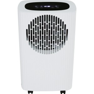 Deumidificatore bianco LEF-205-40 con ruote e display digitale per un clima interno confortevole.