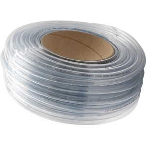 Tubo trasparente Fitt Glasklarschlauch (Ø 8 mm) arrotolato per giardino, industria e acquari.