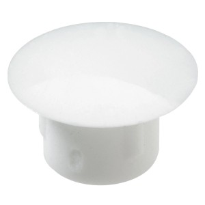 Copri foro Hettich, 8 mm, in plastica bianca per mobili.
