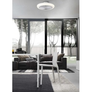 Plafoniere LED t.b.t. moderna in soggiorno.