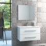 Mobile bagno bianco con specchio, categoria arredamento bagno.