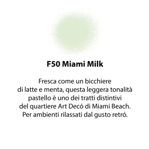 Campione di colore "Miami Milk" (F50) come esempio di colore per colori fai-da-te.