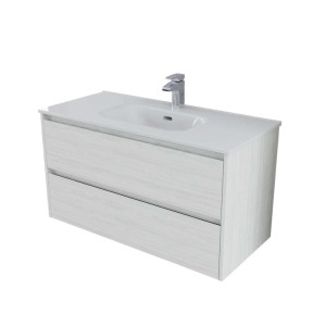 Mobile bagno base lavabo sospesa Ness 101 2/C creme 101x46 cm