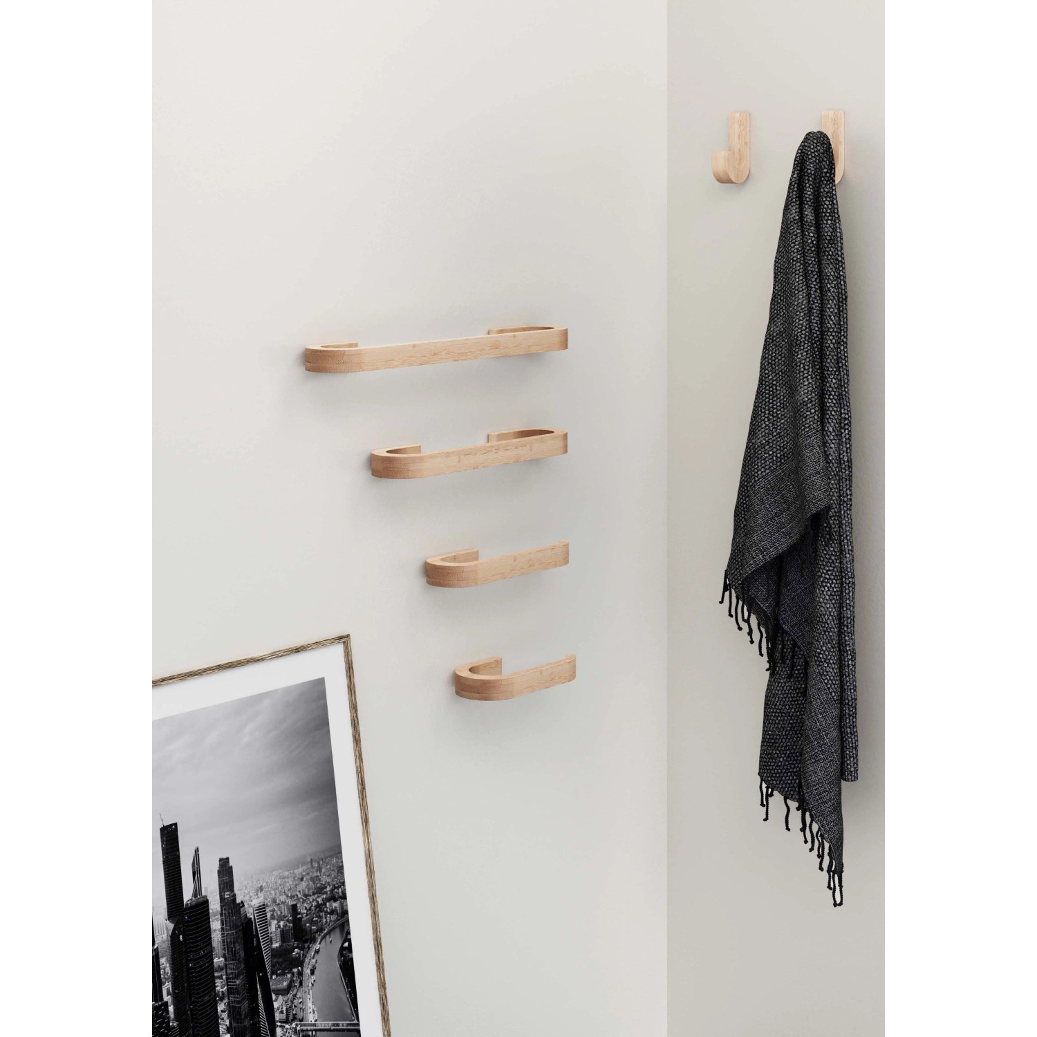 Porta asciugamani Himalaya Bamboom naturale 40 cm_3
