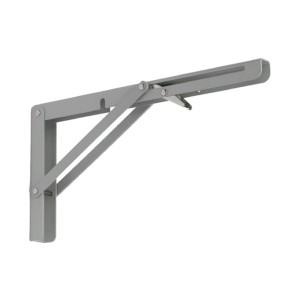Staffa pieghevole grigia per mensole, categoria: mensole e supporti.