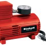 Compressore auto rosso Einhell con manometro per accessori auto.