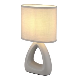 Lampada da tavolo in ceramica Triangle Globo 170x100 mm grigio