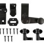 Set t.b.t. nero per cerniere metalliche con viti e accessori.