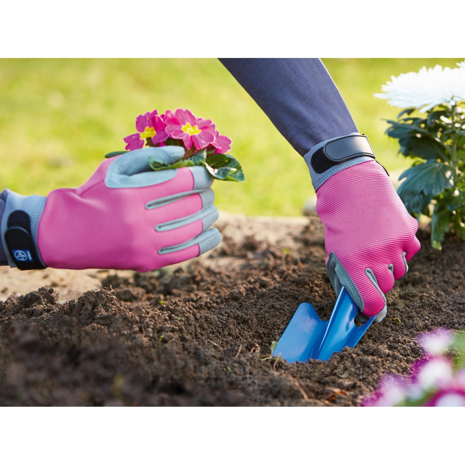 Guanti Da Giardino FLO - In Poliestere Rosa Con Stampa Fiori | Sterili E Leggeri - Foto 9