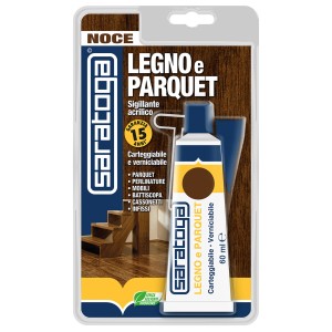 Sigillante acrilico Saratoga Legno e Parquet, colore Noce, per legno e parquet