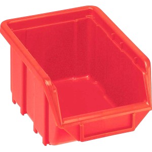Box portaminuteria t.b.t. rossa in plastica per piccoli oggetti.
