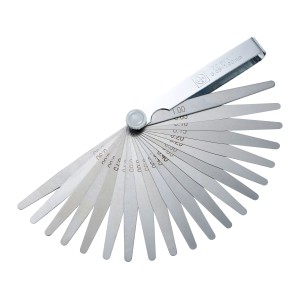 Calibro spessimetrico LUX Comfort con 20 lame per misurare da 0,05 a 1 mm.