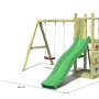 Gioco da giardino Funny con scivolo e altalene 345x284xh210 cm_6