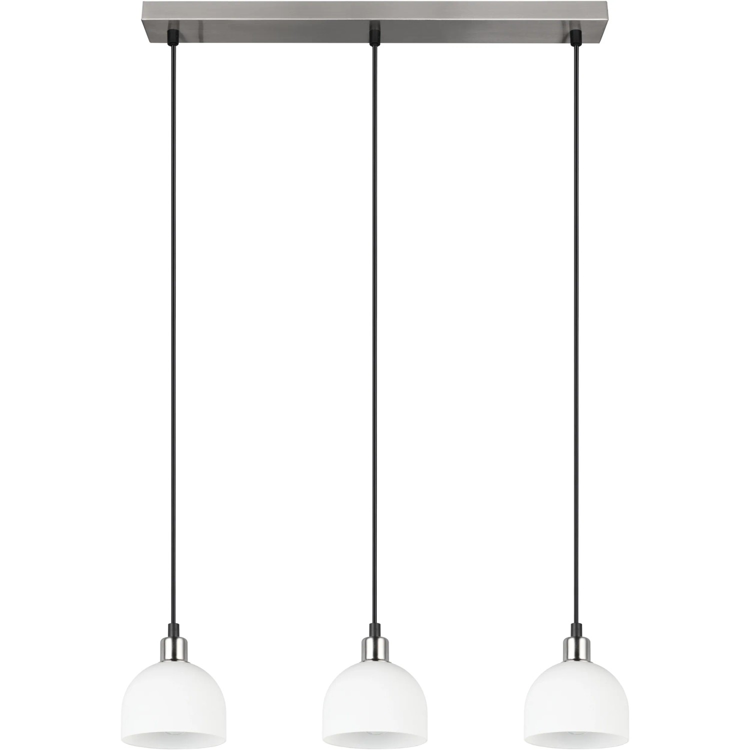 Ourbest Lampada a sospensione, illuminazione a soffitto, 3 cavi, portalampada E27, set di lampade a sospensione, montaggio a filo, set di lampade a sospensione per isola, corridoio, sala da pranzo