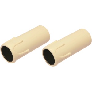 Due tubi lampada in plastica beige t.b.t. per lampada da portale.