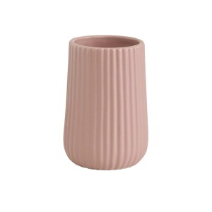 Portaspazzolini bagno Marika in ceramica rosa