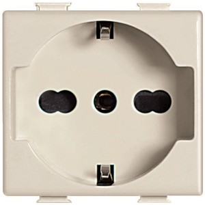 t.b.t. Presa Schuko da incasso, color crema.