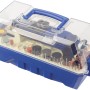 Set modellismo e incisione LUX MBS-160 in valigetta blu con accessori.