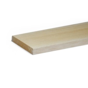 Listelli t.b.t. grezzi in legno chiaro, ideali per progetti fai-da-te.