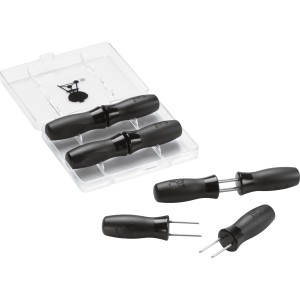 Set di supporti per pannocchie Weber con scatola, accessori per griglia per una presa sicura.