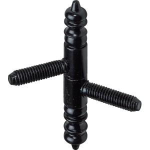 Dettaglio di una cerniera a scomparsa nera Hettich per mobili.