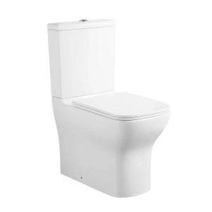 Vaso WC monoblocco tulipano filo muro rimless bianco