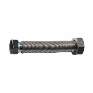 Tubo gas flessibile per Fornelli a gas, acciaio inox con dadi di collegamento.
