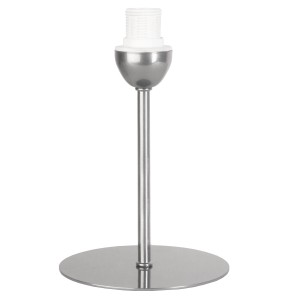 Base per lampada argentata per lampade da tavolo, rotonda.