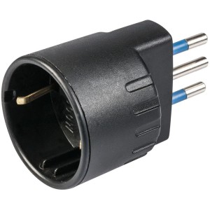 Adattatore multiplo t.b.t. nero per prese.