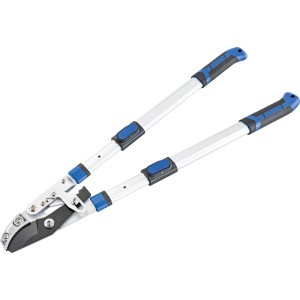 Cesoia a cricchetto LUX Classic con lama antiaderente e manici telescopici.