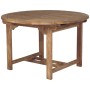 Tavolo allungabile da giardino tondo in teak 120/170x120 cm_3