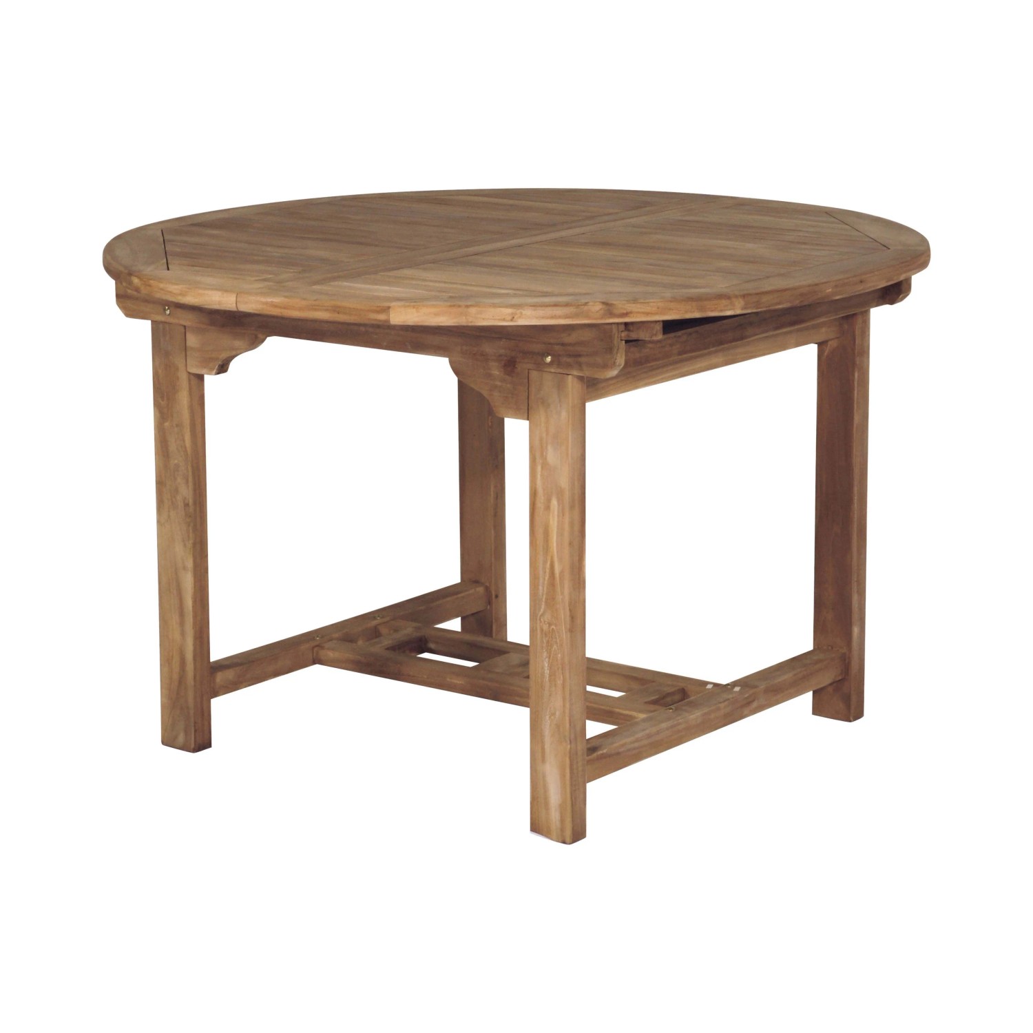 Tavolo allungabile da giardino tondo in teak 120/170x120 cm_3