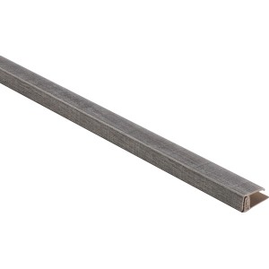 Profilo terminale Grosfillex, Grigio Megeve, 5-8 mm, 260 cm, a clip, per finiture pulite di pareti e soffitti.