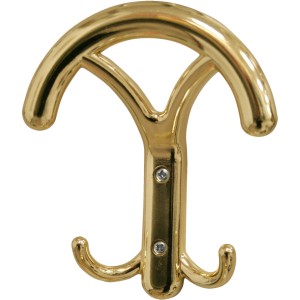 Appendiabiti dorato t.b.t. per organizer armadio con tre ganci.