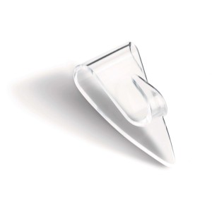 Gancio adesivo trasparente t.b.t. per bagno e cucina.