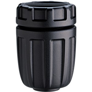 Connettore nero per microirrigazione t.b.t. per sistemi di irrigazione.