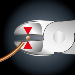 LUX Kraft-Tronchese laterale VDE Professional 200 mm taglia un cavo.