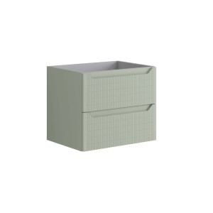Mobile bagno base lavabo Clap 60 cm 2 cassetti Verde Timo Opaco