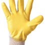 Guanto da lavoro giallo t.b.t. con polsino in maglia per una protezione ottimale durante il lavoro.