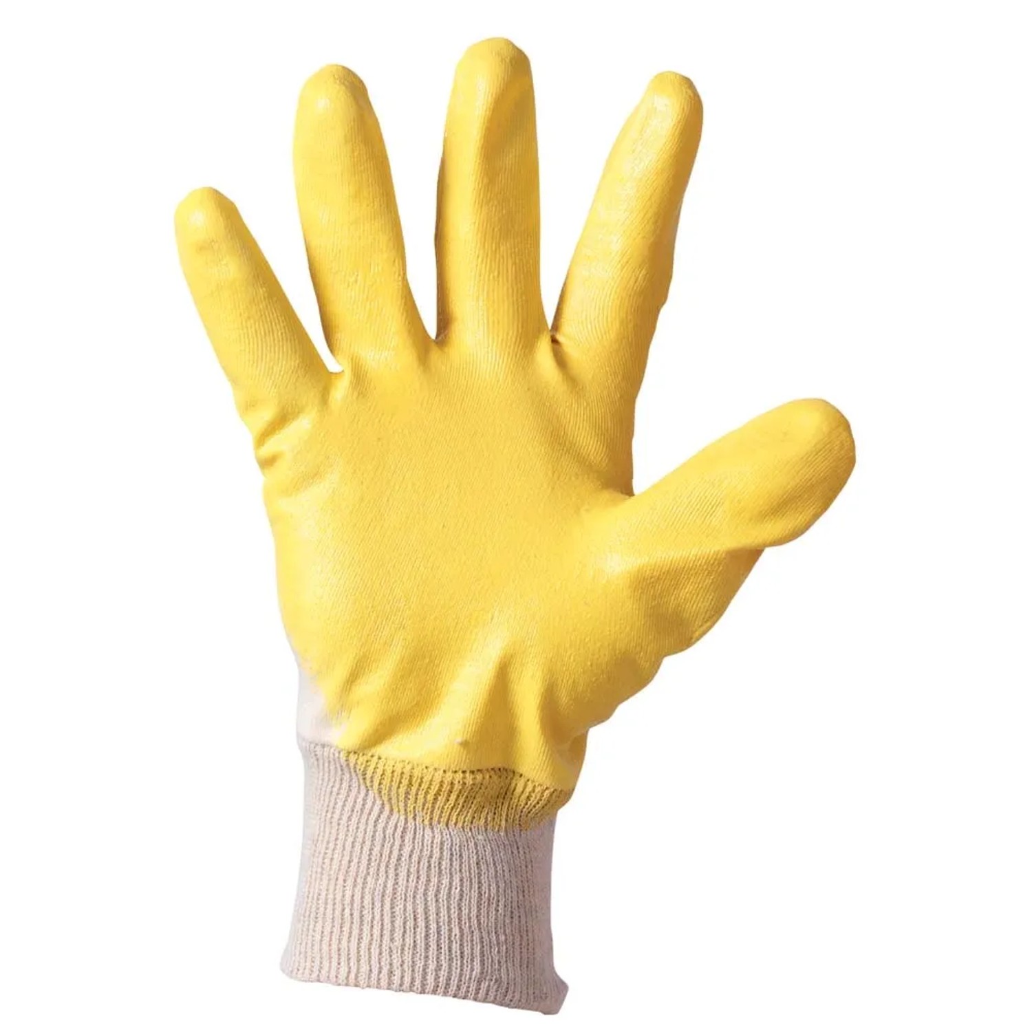 Guanto da lavoro giallo t.b.t. con polsino in maglia per una protezione ottimale durante il lavoro.