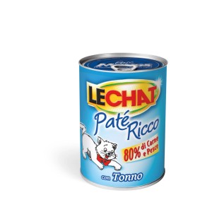 Le Chat Paté Ricco cibo umido per gatti con tonno, lattina da 400g.