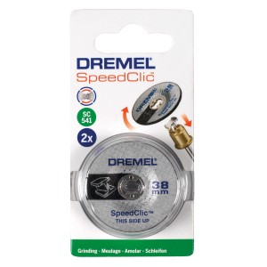 Disco abrasivo Dremel EZ SpeedClic SC541, confezione da 2, diametro 38mm per miniutensili.