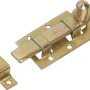 Catenaccio per finestra zincato giallo con pomello, 60x25mm, per la sicurezza della finestra.