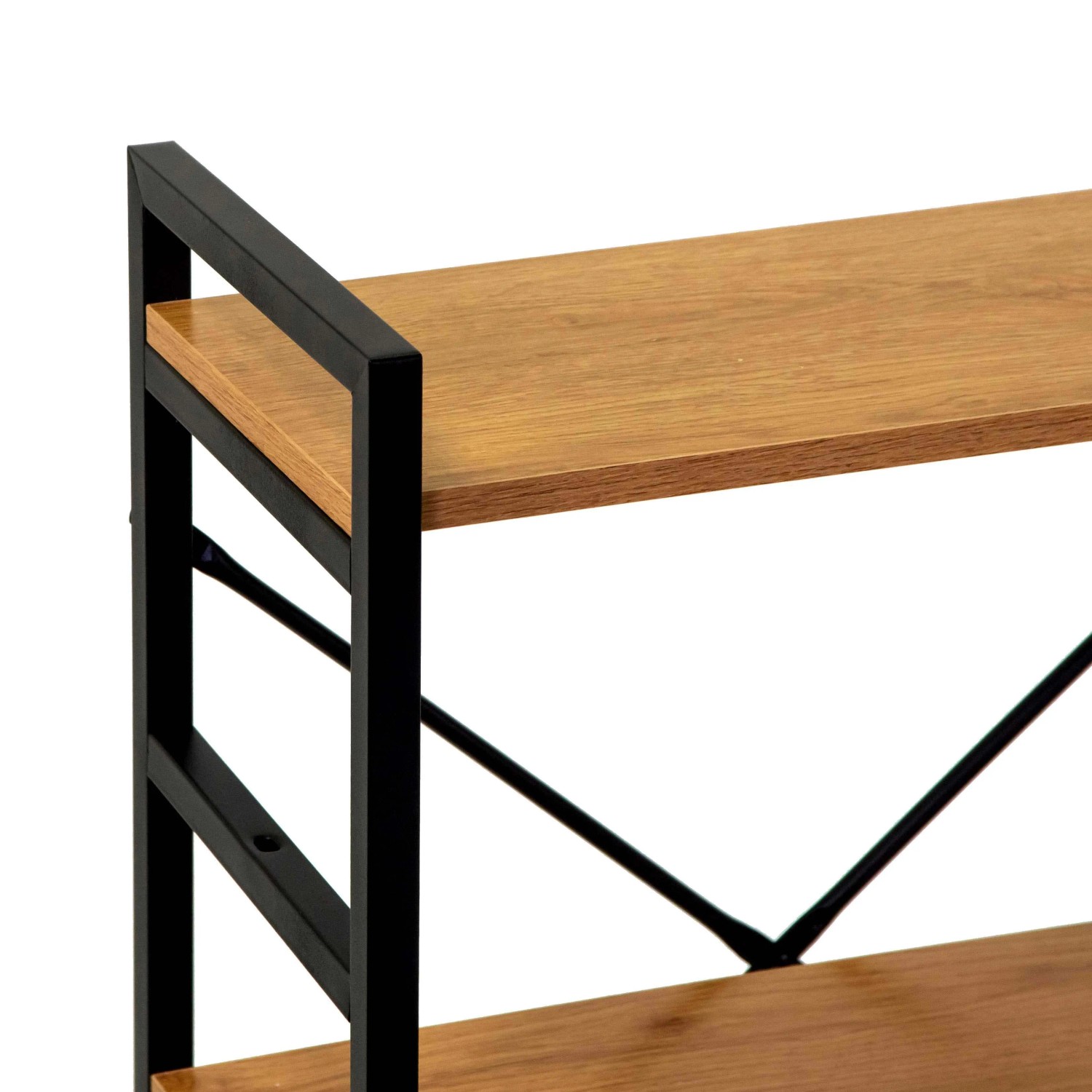 Scaffale in metallo e legno Achille 3 ripiani 60x28x83,5 cm_7