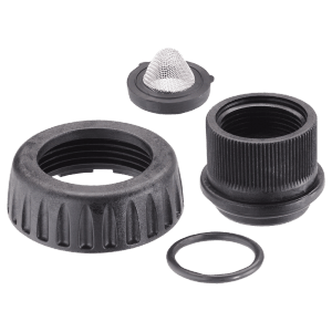 Set programmatori t.b.t.: tappo, guarnizione, filtro e adattatore filettato in plastica.