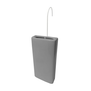 Deumidificatore grigio t.b.t. con gancio per appenderlo.